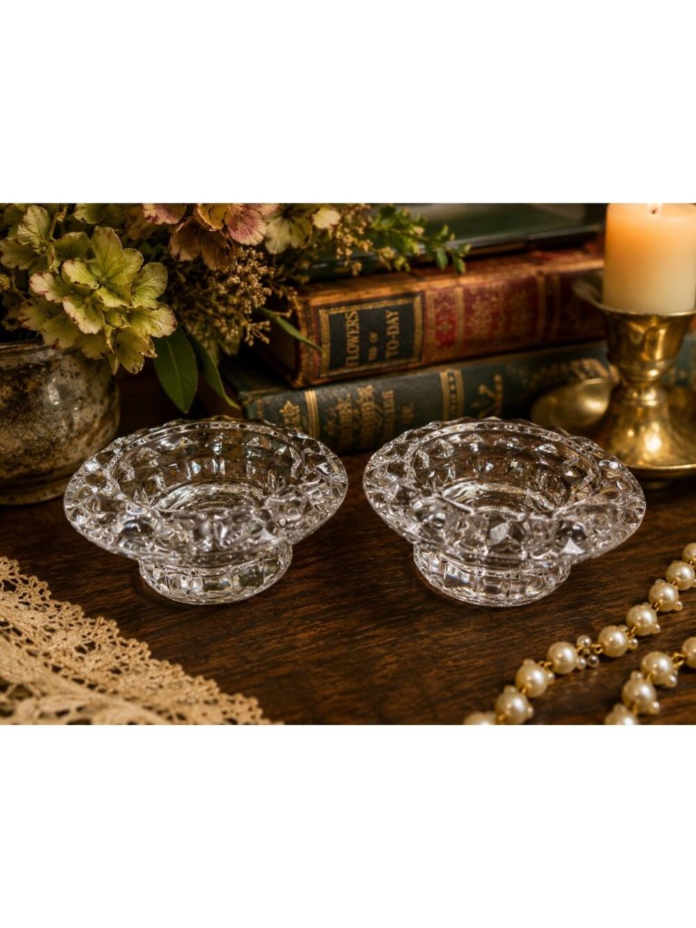 Bolsius Single French Crystal Candle Holders Made In France